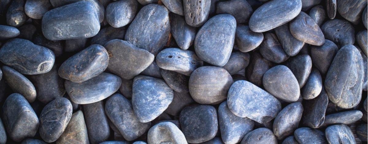 Small gray landscaping rocks